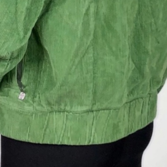 4 Funky Flavours Green 100% Cotton Corduroy ZIP Up Jacket with Side Pockets SzS - Picture 13 of 16